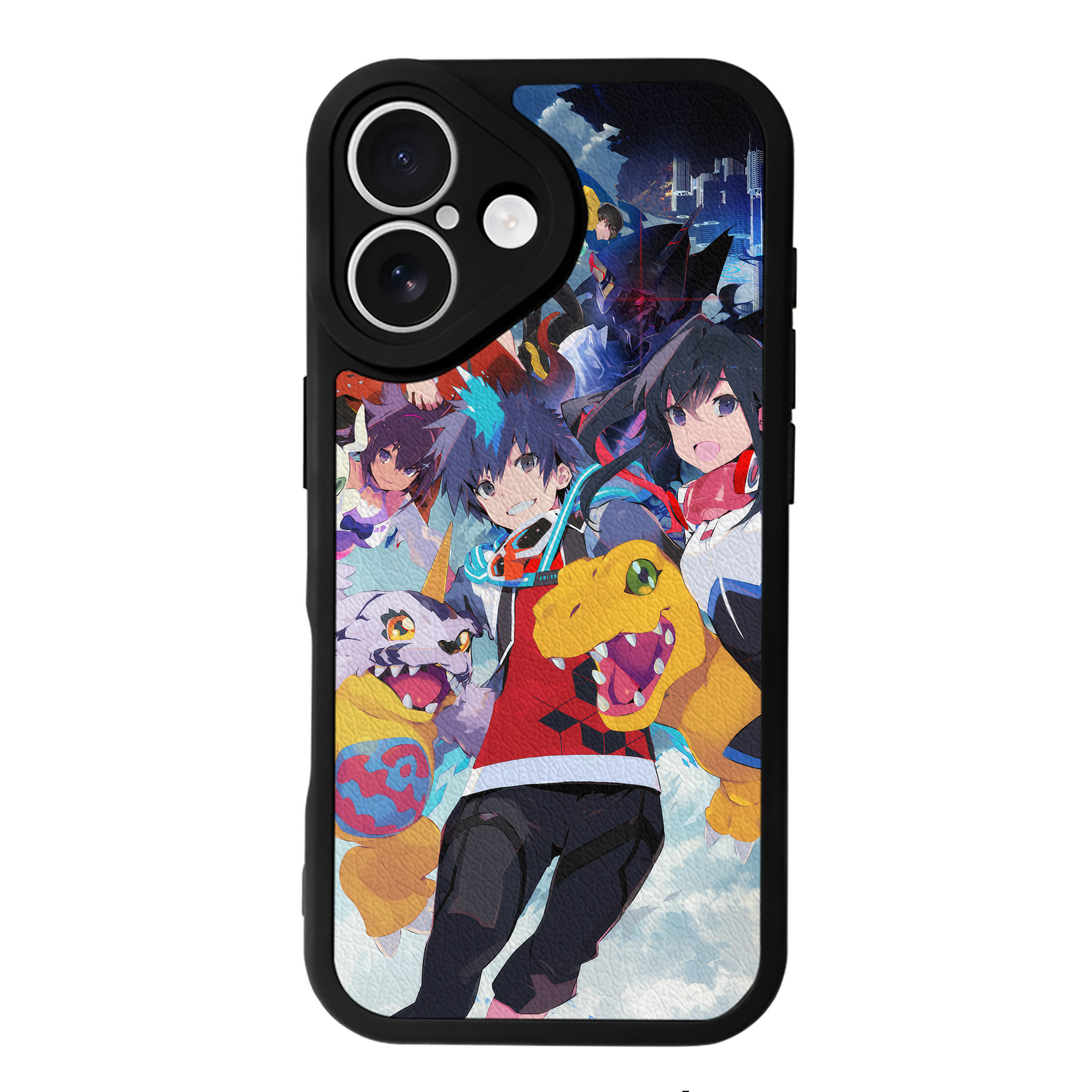 （画像用） Digimon デジタルモンスター/デジモン 【iPhone 16シリーズ対応】シリコンスマホケース（レザー調） 材質：シリコン